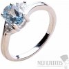 Nefertitis Prsteň strieborný s Blue Sky topazom a zirkónmi Ag 925 026295 BT - 54 mm (US 7), 2,66 g