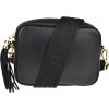 NovaKabelka.sk Bala Nera s prídavným popruhom IX kožená talianska crossbody kabelka čierna