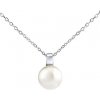 Silvego Strieborný náhrdelník s bielou perlou Swarovski® Crystals 12 mm LPS061912PSWW