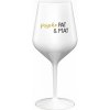 PSYCHO PAT&MAT - bílá nerozbitná sklenice na víno 470 ml