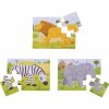 Bigjigs Toys Puzzle 3v1 safari zvířátka