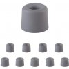 Walteco Dverová zarážka, priemer 29,5x25mm, na naskrutkovanie, sivá Množstvo: 10 ks , 5001BP2