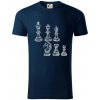 Šachové figúrky kreslené - Tričko z organickej bavlny - 2XL ( Tmavomodrá (veľmi tmavá - skoro čierna) )