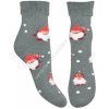 STEVEN Vianočné froté ponožky Steven-030-37 BP37-sivá 38-40(25-26)