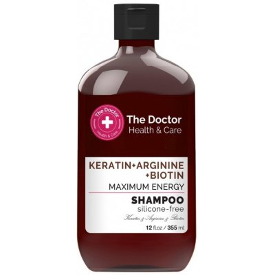 The Doctor Keratin + Arginine + Biotin Maximum Energy Shampoo - výživný šampón na vlasy bez silikónov, 355 ml