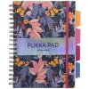 PUKKA PAD Špirálový zošit B5 linajkový 100 listov Project Book Bloom rôzne vzory