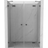 Mexen Lunar Duo sprchové dvere otočné 150 cm, transparentné, brúsená gun gray - 834D-150-000-66-00