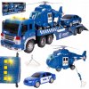 ODŤAHOVKA POLICAJNÁ AUTO 1:16 SVETLO ZVUK POHYBLIVÉ PRVKY HELIKOPTÉRA AUTO