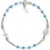 AMEN strieborný náramok Rosaries Crystal BROBC3
