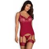 Dámsky korzet Rosalyne corset - OBSESSIVE Červená S/M