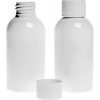Plastová fľaša biela, biely vrchnák, 100 ml