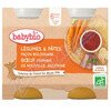 Babybio Zelenina s cestovinami na bolonský spôsob s farmárskym hovädzím mäsom 2 x 200 g