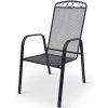 Noela Lana steel ZWMC-31 Záhradná stohovateľná stolička, oceľ, čierna