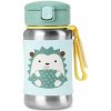Skip Hop Spark Style Straw Bottle fľaša na vodu z nehrdzavejúcej ocele s rúrkou Hedgehog 12 m+ 350 ml