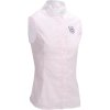 OKKSO jazdecké Concours bez rukávov na preteky biele s ružovými bodkami
