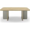 Svetlozelený/v prírodnej farbe konferenčný stolík s doskou v dubovom dekore 56x100 cm Hillary – Marckeric