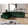 Rohová rozkladacia sedačka SEVIL tmavozelená - CLOUD 39