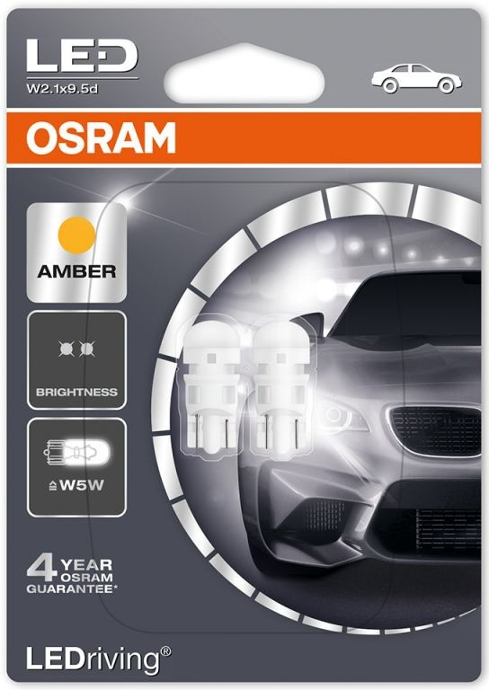 Osram LEDriving Standard W5W 12V 2880YE-02B Amber / Žltá 2ks