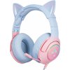Onikuma K9 RGB Wired Gaming Headset With Cat Ears Modrá-Ružová PC slúchadlá