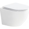 MEREO - WC závesné kapotované, Smart Flush RIMLESS, 495x360x370, keramické, vr. sedátka CSS113S VSD82T1