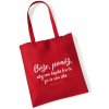 Taška: Bože, pomôž... - bavlnená, červená
