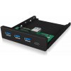 ICY BOX 4 porty USB Hub čierna; 60432