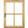 TREND Drevené okno O1, P, 90 × 120 cm, dvojsklo, pravé, borovica
