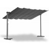 LECO Skladacia slnečná strieška WAVED 4x2,5 m antracitová, hliníkový rám