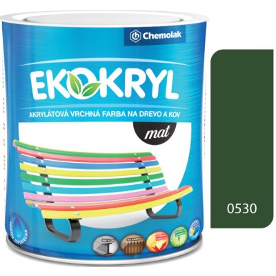 CHEMOLAK EKOKRYL Mat V2045 0530 stredne zelená 0,6l
