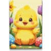 Vymalujsisam.sk Diamantové maľovanie - Veselé veľkonočné kuriatko Veľkosť: 20x30cm, Rám: Na kartónovej doske, Diamanty: Hranaté