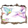 Díra 3D foto tapeta nálepka Kolibríky 95x64 cm