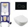 Villeroy & Boch set WC misa ARCHITECTURA TwistFlush (e3), sedátko SoftClose, predstenový modul WC SANIT Ineo Plus, tlačítko čie