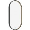 Nimco LED zrkadlo 50 × 100 cm oválne čierne – dotykové s nastavením jasu a farby ZPC-32004LVX-90