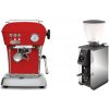 Ascaso Dream ONE, Love Red + Stone Espresso Pebble, chrome