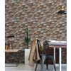 Donga Vinylová umývatelná tapeta hnedá kamenný múr 53x1000 cm