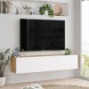 Závesný TV stolík Houseland Farfallo borovica Atlantic/biela