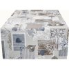 Behúň na stôl patchwork šedohnedé srdiečka Šedohnedá 50x180 cm