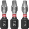 Milwaukee SHOCKWAVE IMPACT DUTY TX20 Šrobovacie bity 25mm, 3ks