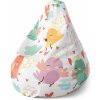 Sablio Sedací vak Pear Oblak s vtáčikmi70 x 95 x 15 cm