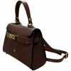Bagger dámska malá kožená kabelka do ruky/crossbody tmavo hnedá 0192