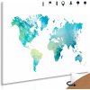 Obraz na korku akvarelová mapa sveta