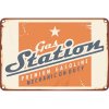 Ceduľa Gas Station - Premium Gasoline 30cm x 20cm Plechová tabuľa