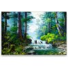 Obraz na plátne - Zelený les s riečkou - 60x40 cm - výroba CZ