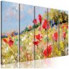 5-dielny obraz divé maky na lúke