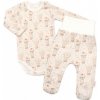 Baby Nellys 2-dielna sada body zap. pri krku polodupačky Sweet Candy krémová