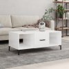 Konferenčný stolík lesklý biely 102x50x40 cm spracované drevo-ForU-829302
