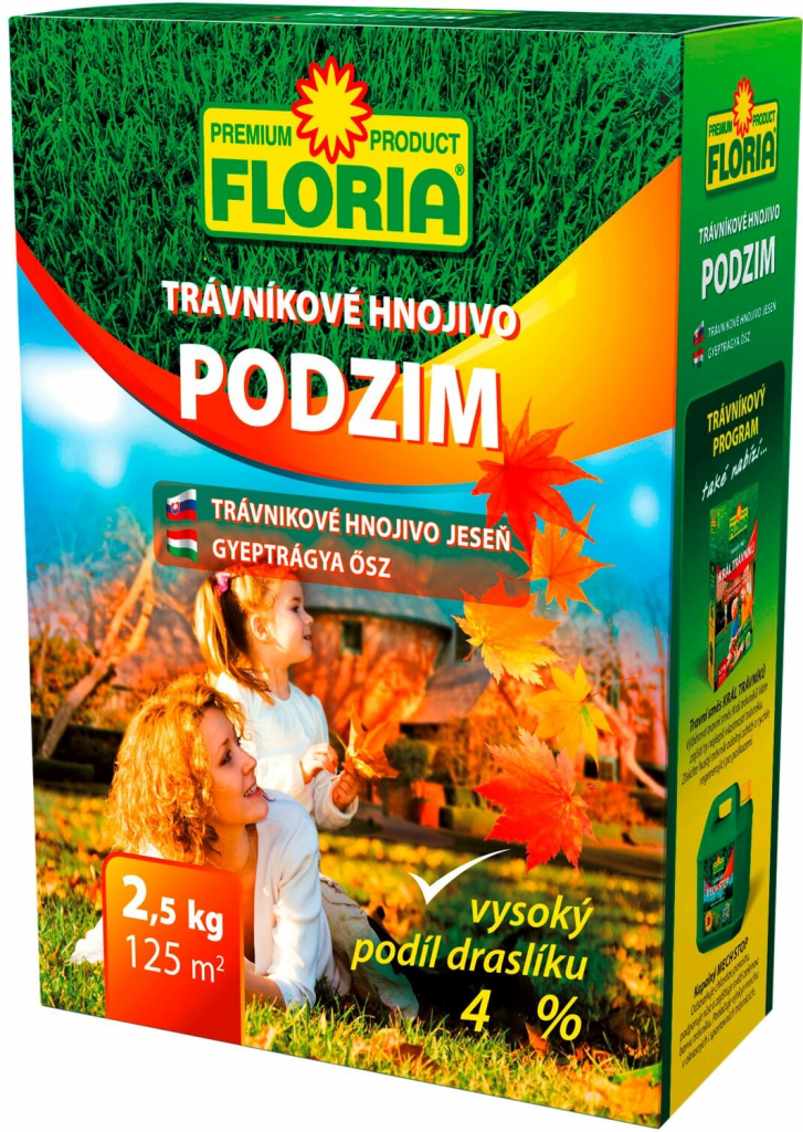 Floria trávnikové hnojivo jesenné 2,5kg