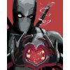 ZUTY Maľovanie podľa čísel - DEADPOOL A SRDIEČKO Rámovanie: bez rámu a bez vypnutia plátna, Rozmer: 80x100 cm