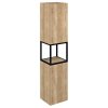 SAPHO Skriňa SKARA 35x171x32cm, 2x dvere, ľavé/pravé, čierny mat/dub Alabama CG010-2222
