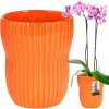 Keramický okrúhly ryhovaný kvetináč 11,5 cm